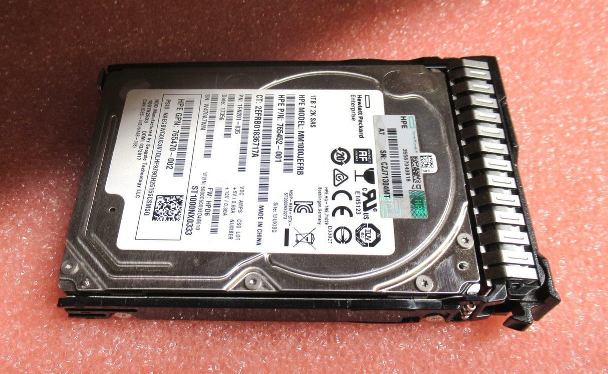 HP 765872-001 765464-B21 1TB 7.2k 12G hot plug ProLiant HDD hard drive