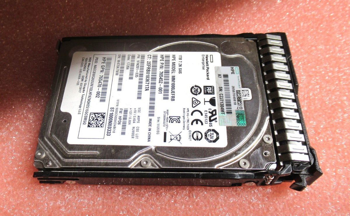 HP 765872-001 765464-B21 1TB 7.2k 12G hot plug ProLiant HDD hard drive