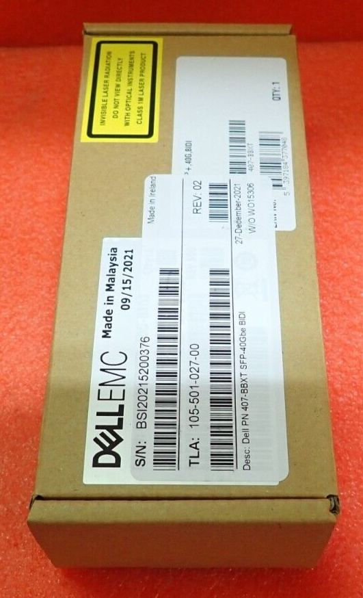 NEW Dell QSFP-40G-BIDI 40GBASE-SR QSFP+ FC LC MMF 150m Transceiver Module XW7J0