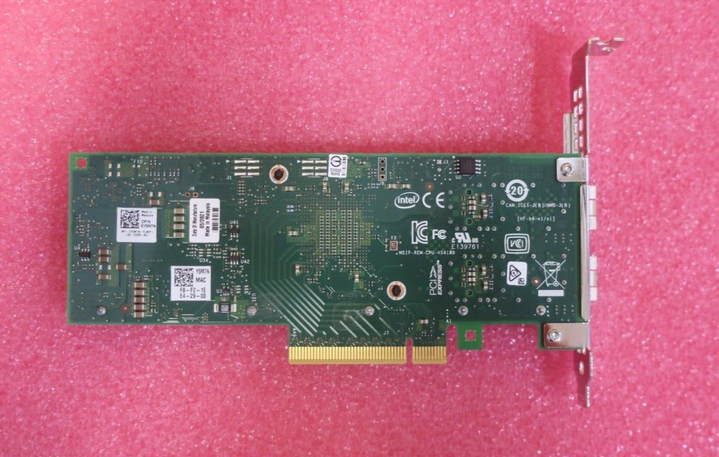 Dell Intel X710-DA2 Dual Port 10GbE SFP+ Converged Network Adapter CNA Y5M7N