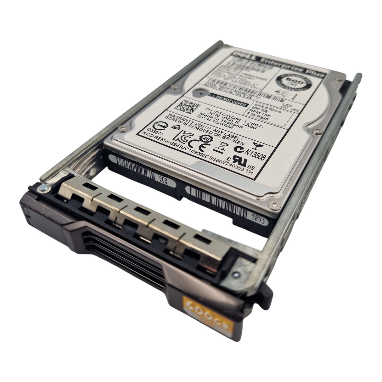 Dell Compellent 600GB 10K SAS 6G 2.5" SFF Hard Drive HDD TCGGM + Caddy