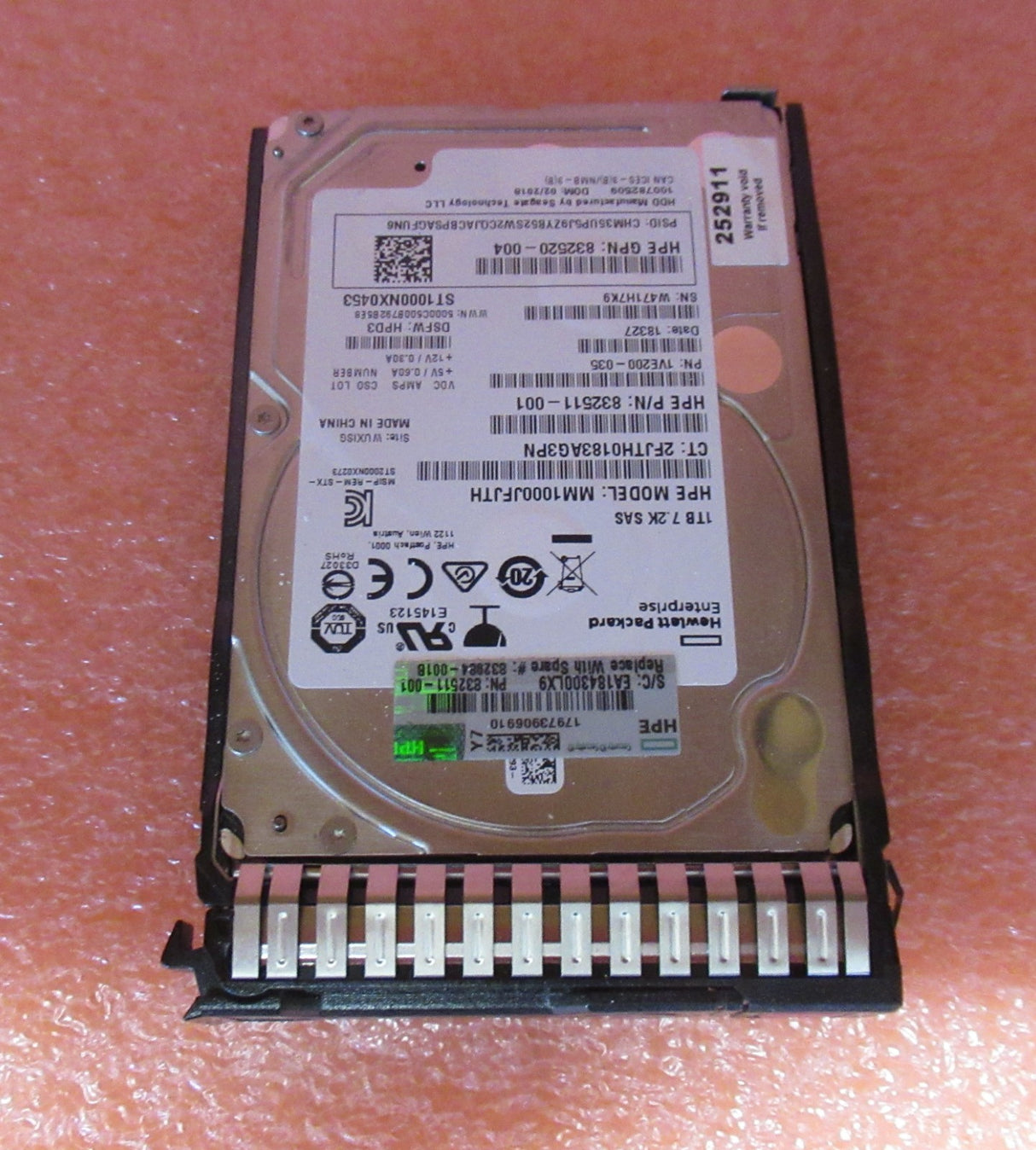 HP 832984-001 832514-B21 1TB 7200RPM SAS 12Gbps 2.5" Hot-Swap Internal HDD