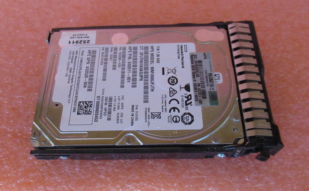 HP 832984-001 832514-B21 1TB 7200RPM SAS 12Gbps 2.5" Hot-Swap Internal HDD