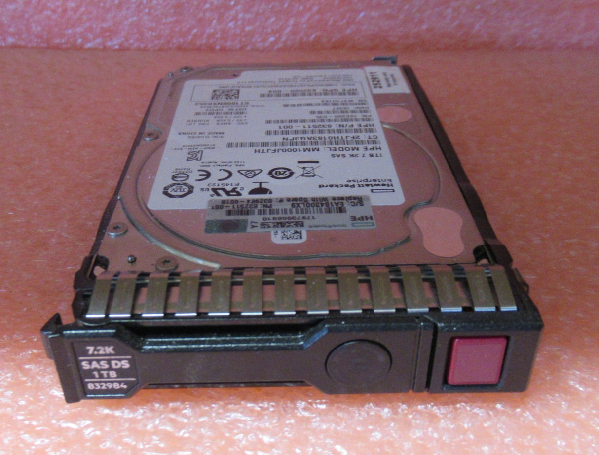 HP 832984-001 832514-B21 1TB 7200RPM SAS 12Gbps 2.5" Hot-Swap Internal HDD