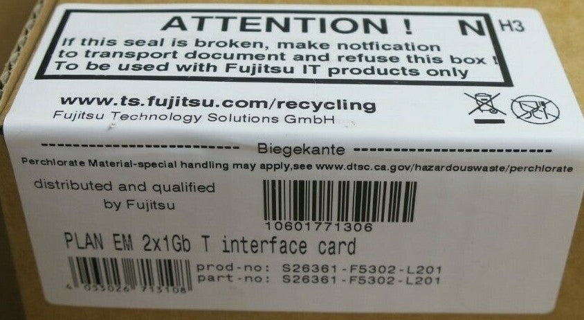 New Fujitsu PLAN EM S26361-F5302-L201 2x 1Gb Base-T Network Interface Module