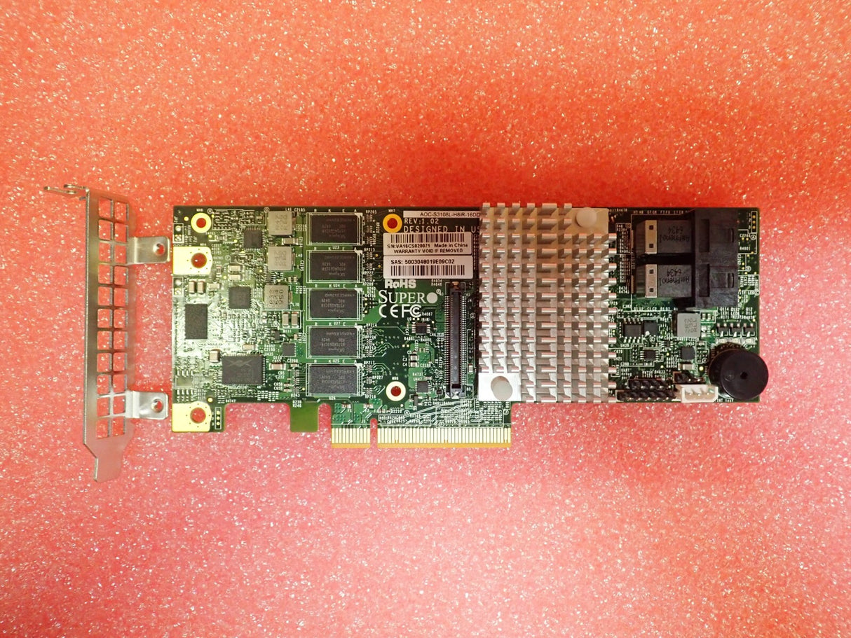 Supermicro 8-Port SAS 12G SATA 6G PCI-E 3.0 X8 RAID Card AOC-S3108L-H8iR-16DD