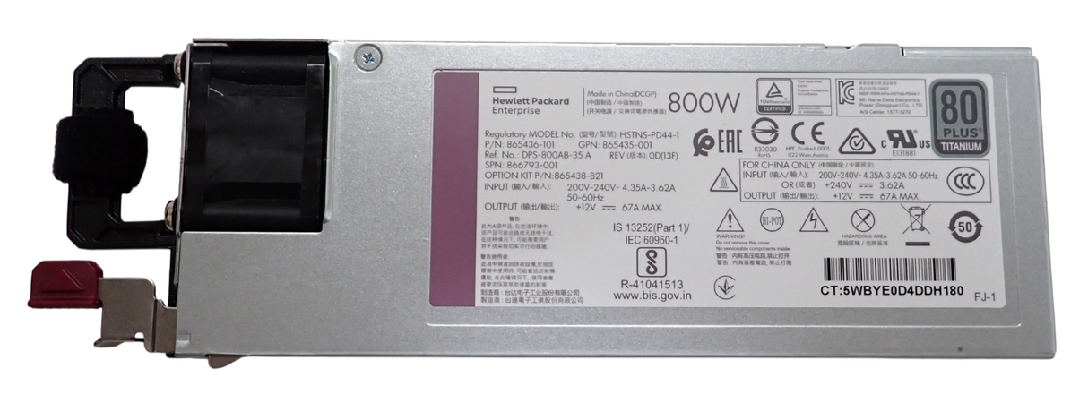 HPE 800W Flex Slot Titanium Hot-Plug Power Supply 866793-001 865438-B21