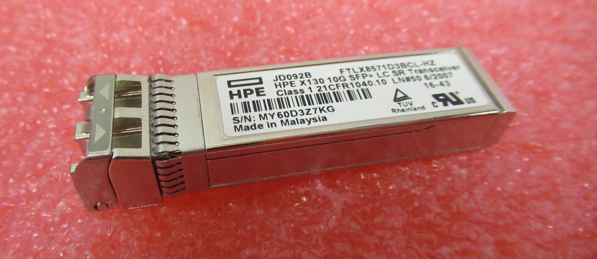 2 x HPE ProCurve JD092B 10Gbps 1000Base-SR Multi-Mode 300m 850nm SFP+Transceiver