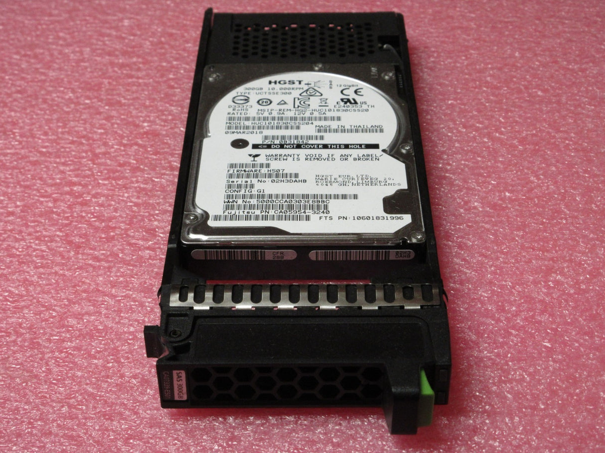 Fujitsu Eternus 300GB 10K 2.5" 12G SAS CA05954-3240 10601831996 HDD CA07339-E501