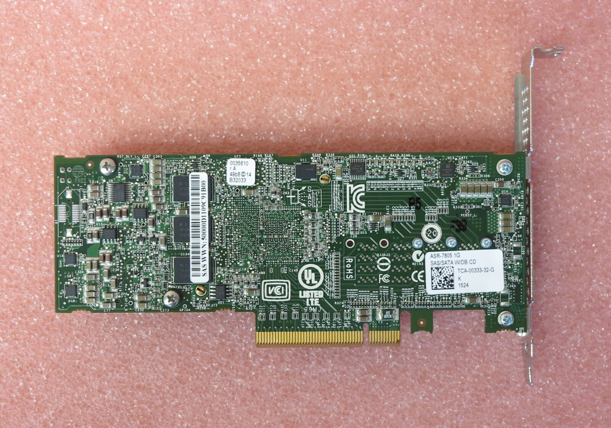 Adaptec ASR-7805 1GB Cache 6Gb/s SAS PCIe Gen 3 RAID Controller Card + Battery