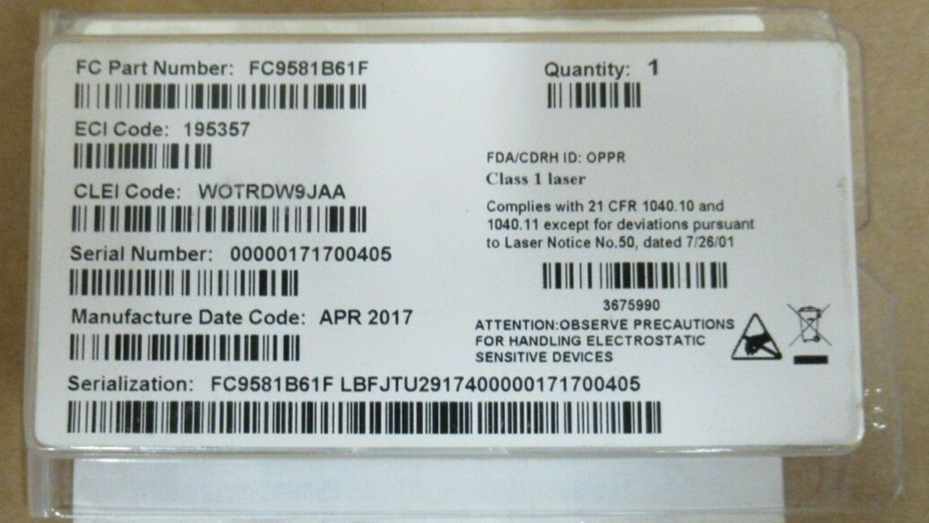 New Fujitsu FC9581B61F - SFP 1FINITY 1GE CWDM OSC LONG HAUL 1511NM