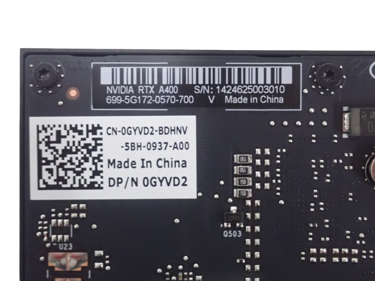 Dell NVIDIA RTX A400 4GB GDDR6 4x Mini DisplayPort GPU 900-5G172-0160-001 GYVD2