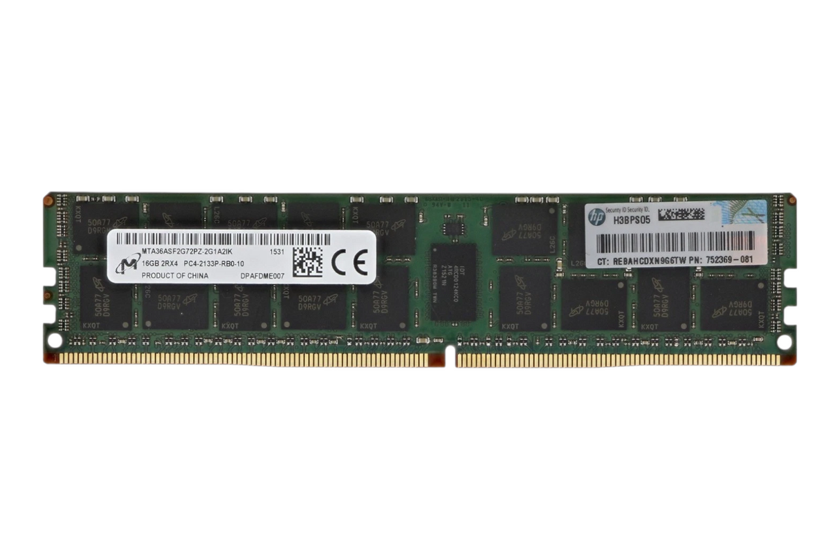 HP 16GB 2Rx4 PC4-2133P DDR4-17000 ECC RDIMM Server Memory 726719-B21 774172-001