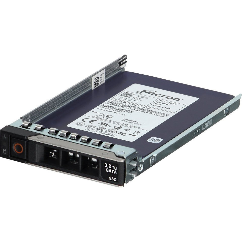 Dell 3.84TB SATA 6G MU TLC SED 2.5" SSD T55G2 MTFDDAK3T8TCB 14th-17th Gen Caddy