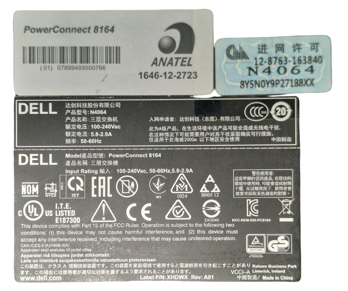 Dell PowerSwitch N4064 48x 10G RJ45 +2x 40G QSFP+ Switch OS6 + SFP+ Module PHP6J