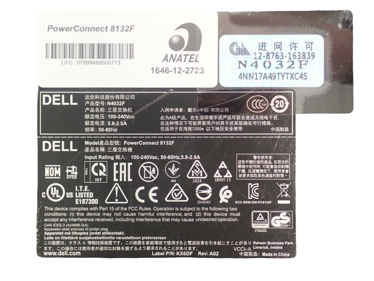 Dell PowerConnect N4032F 8132F 24-Port 10G SFP+ Port Layer 3 1U Switch JH9TW