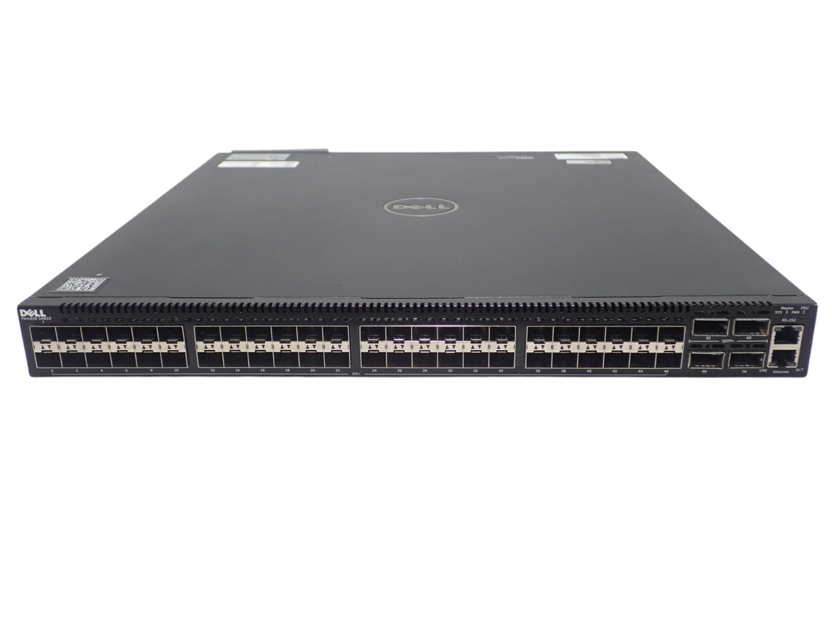 Dell Force10 S4810 S4810-01-64F 48x 10GE SFP+ + 4x 40GE QSFP+ B2F Airflow Switch