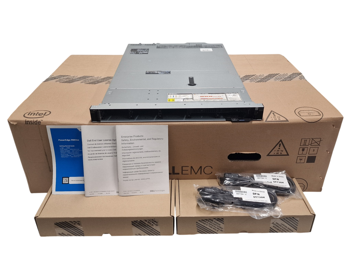 Dell PowerEdge R660xs 2x 4/5th Gen Scalable CPU 16-DIMM 8-Bay CTO 1U Server