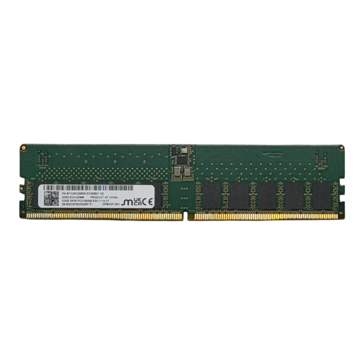 New Micron MTC20C2085S1EC56BD1 Lenovo 32GB 2Rx8 PC5-5600 UDIMM Memory 5M31L16895