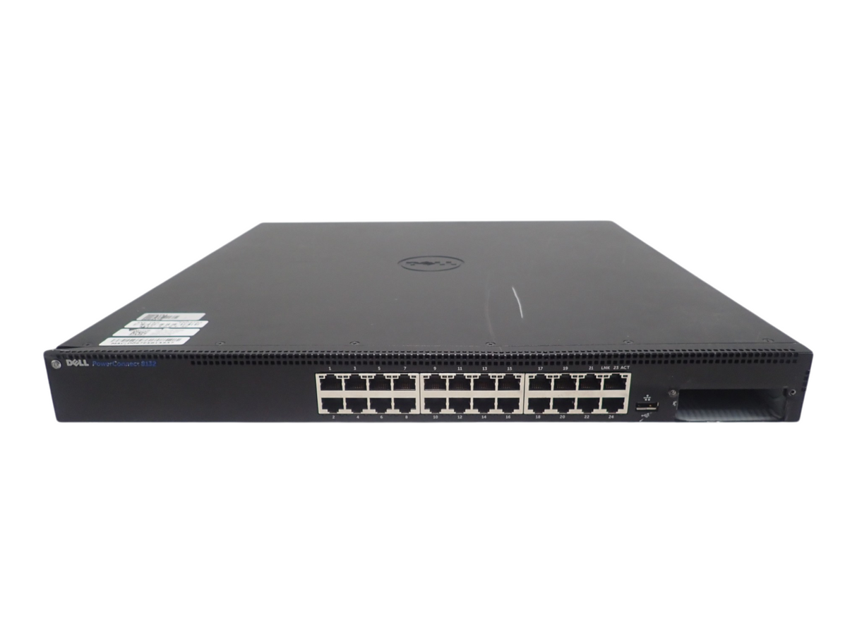 DELL PowerConnect 8132 24-Port 10G RJ45 2xPSU OS6 Switch Damaged Expansion Slot