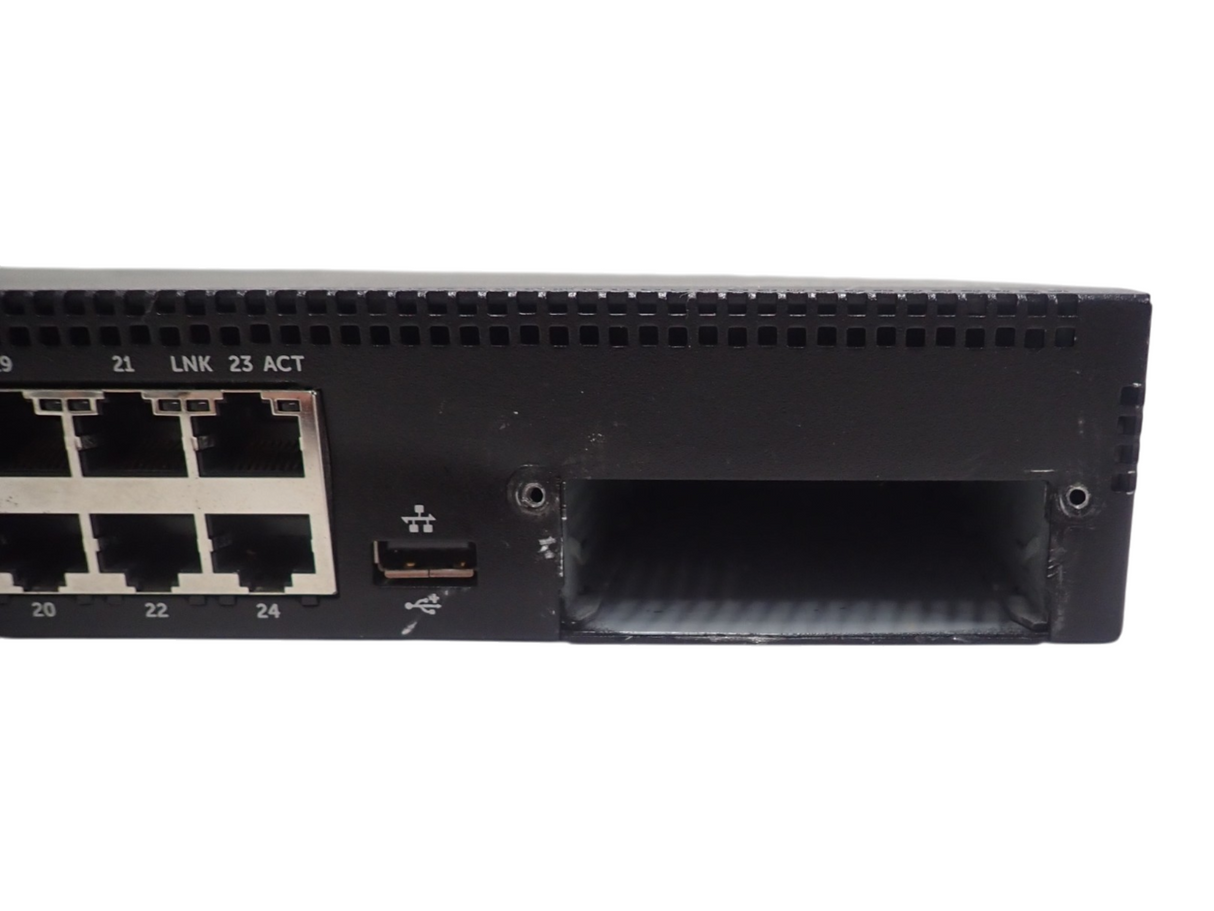 DELL PowerConnect 8132 24-Port 10G RJ45 2xPSU OS6 Switch Damaged Expansion Slot