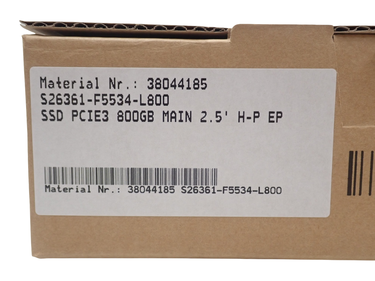 NEW Fujitsu 800GB 2.5" PCIe NVMe HotPlug SSD Solid State Drive S26361-F5534-L800