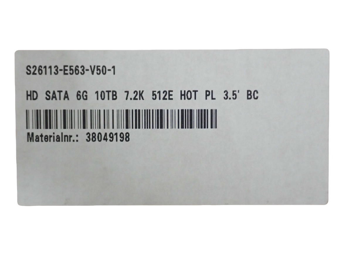 NEW Fujitsu 10TB 6G 7.2K RPM 512E SATA LFF HDD Hard Drive S26361-F3904-L100