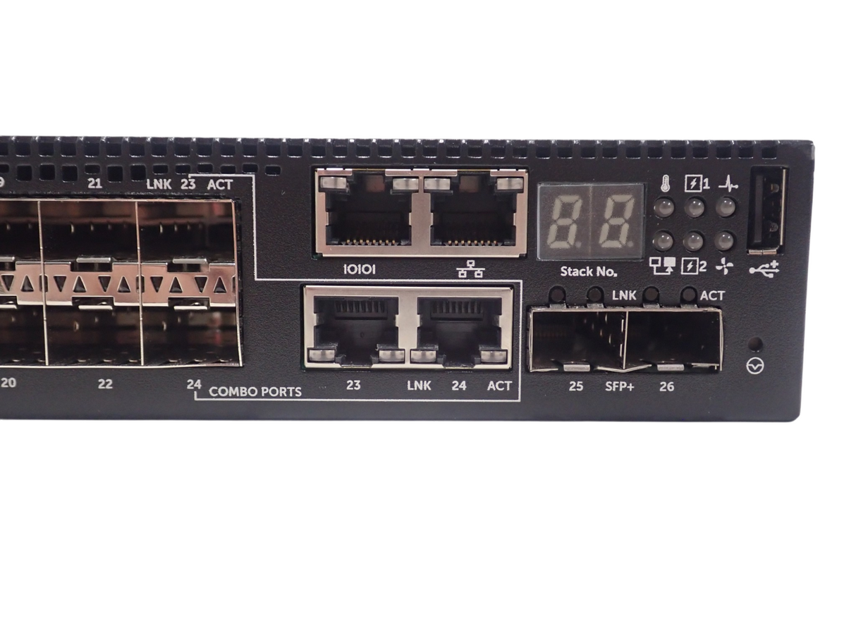 Dell PowerSwitch S3124F-ON NA 22x 1G SFP 2x 10G SFP/RJ-45 Combo ports 1U Switch