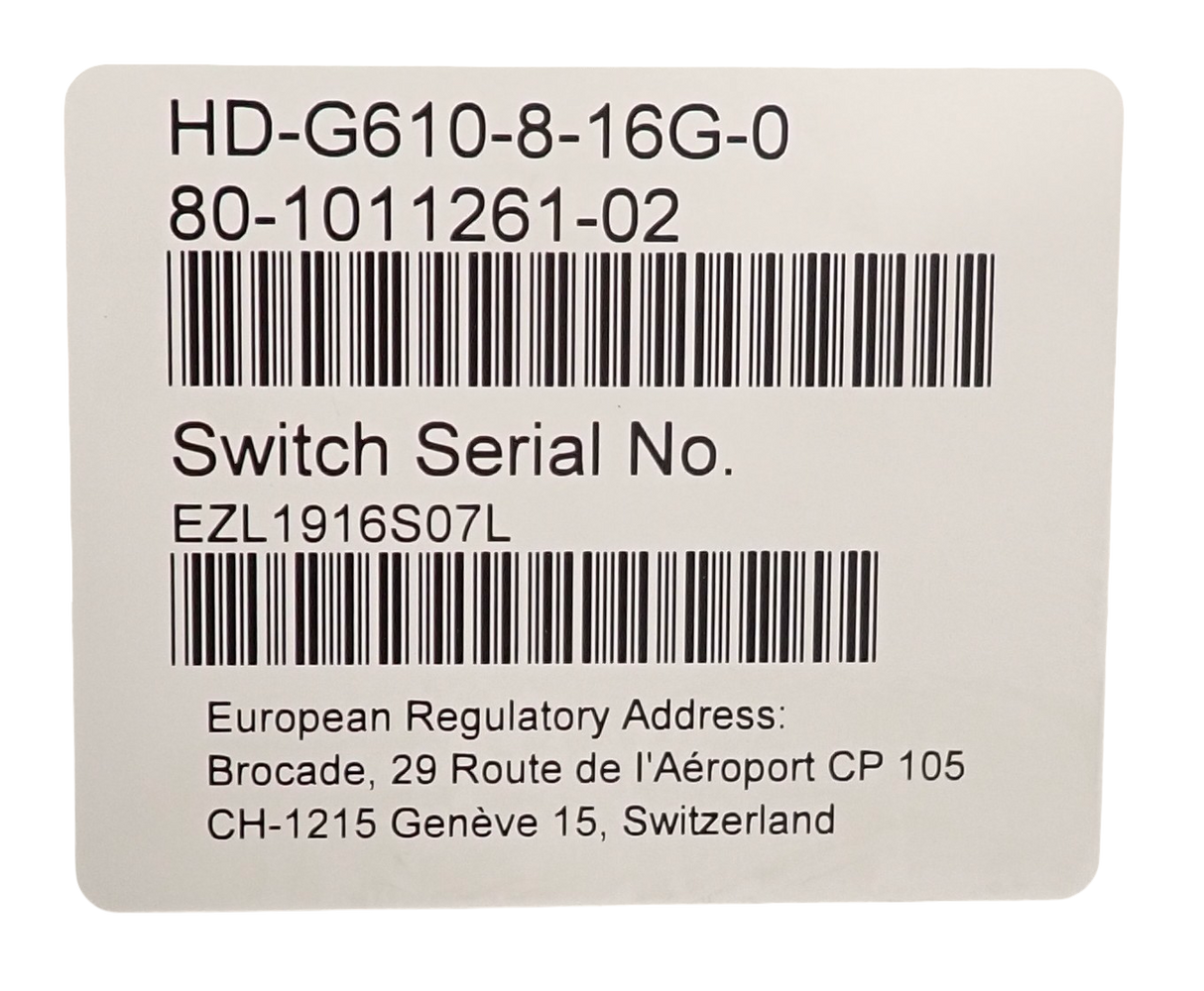 Brocade G610 24x 32Gb SFP+ Port 8-Active Fibre Channel Switch HD-G610-8-16G-0