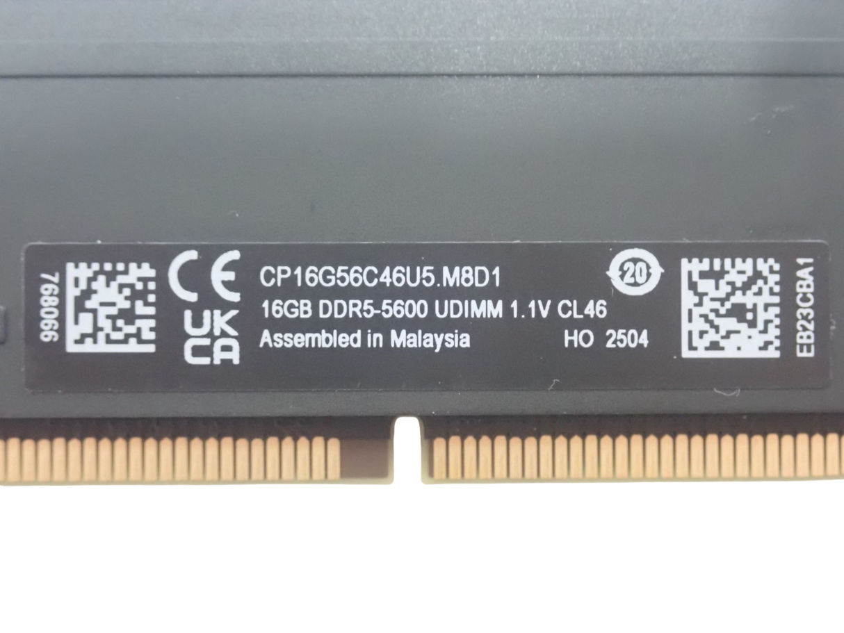 New Crucial Pro 16GB DDR5-5600 288-Pin CL46 UDIMM Desktop PC Memory CP16G56C46U5