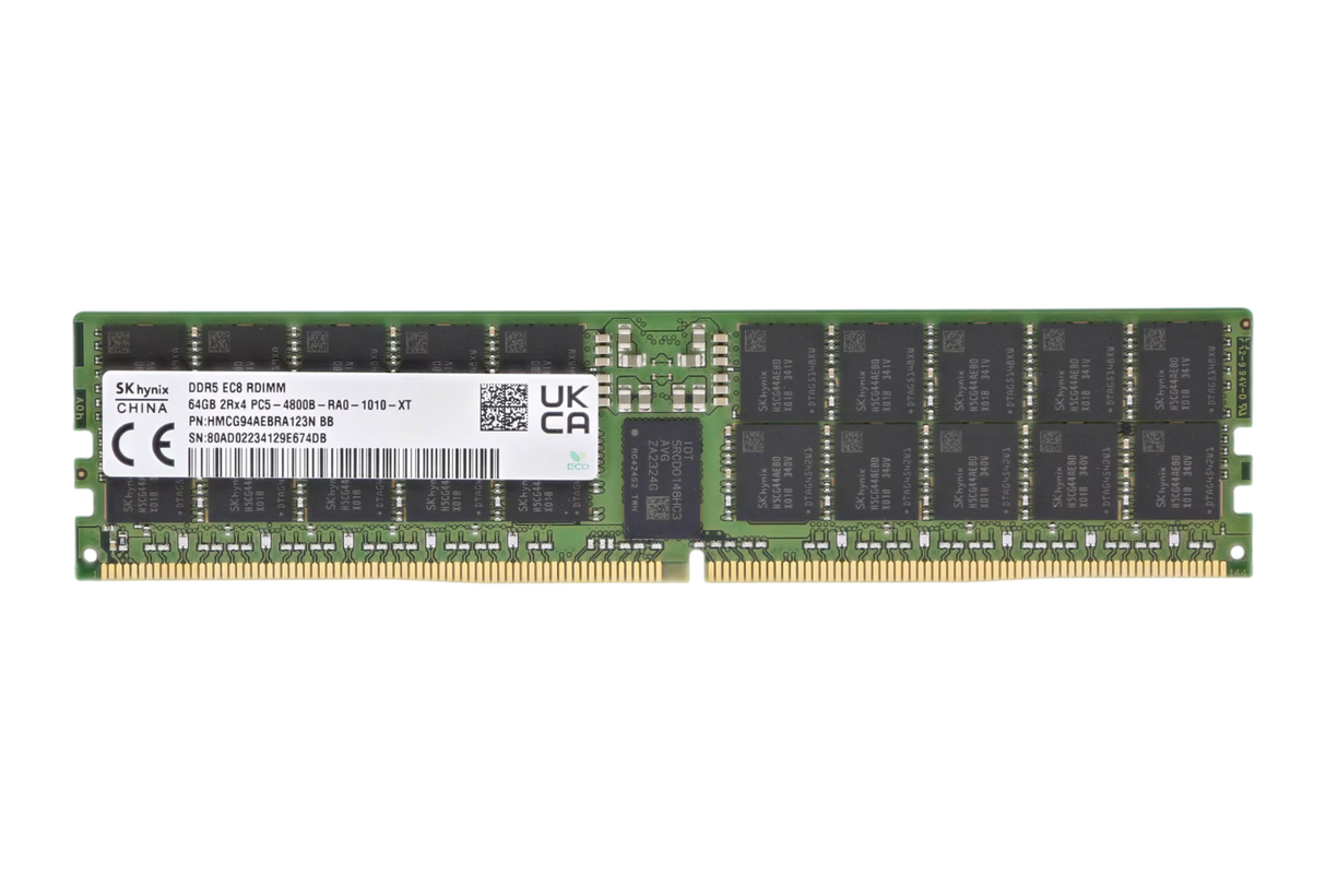 NEW SK Hynix 64GB 2Rx4 PC5-4800B DDR5-44800 ECC EC8 RDIMM Memory HMCG94AEBRA123N