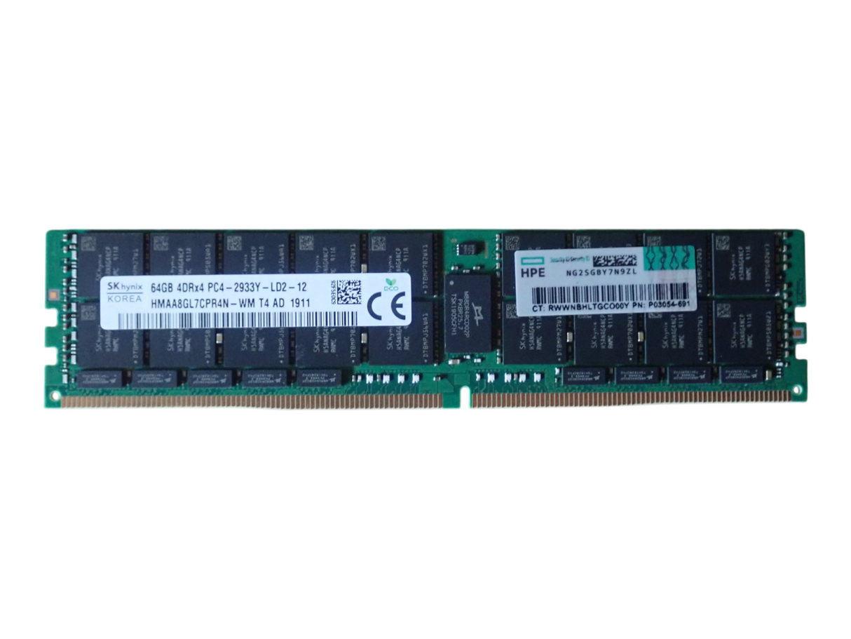 HPE 64GB 4DRx4 PC4-2933Y DDR4-23400 ECC LRDIMM Server Memory P06190-001 R0X06A