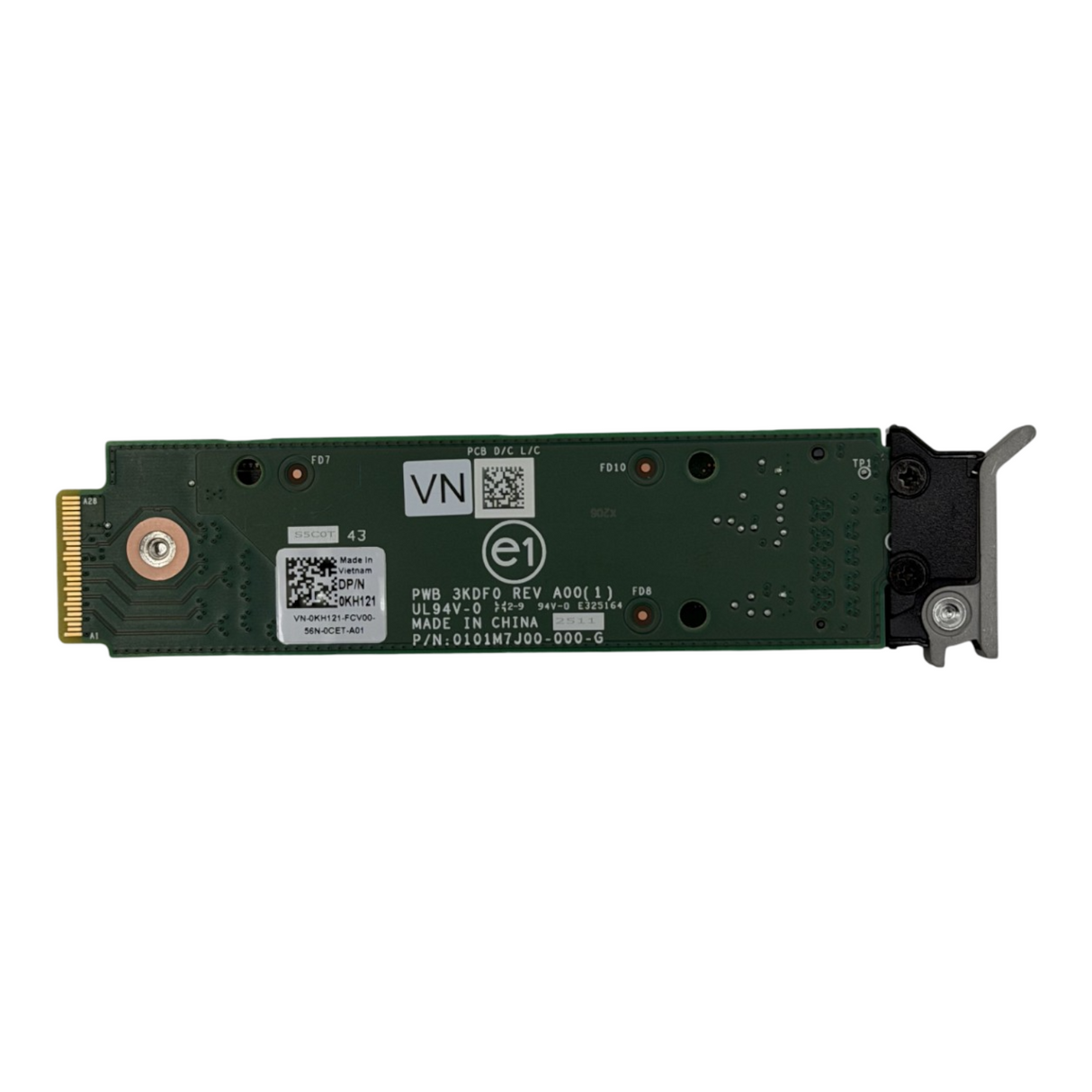New Dell 960GB PCIe3.0 NVMe RI M.2 SSD XN5KG HFS960GDJ8X167N + KH121 Caddy