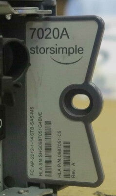 StorSimple 7020A Cloud Storage Server Array 3x 200Gb SSD + 6x 2TB SAS 0987051-05