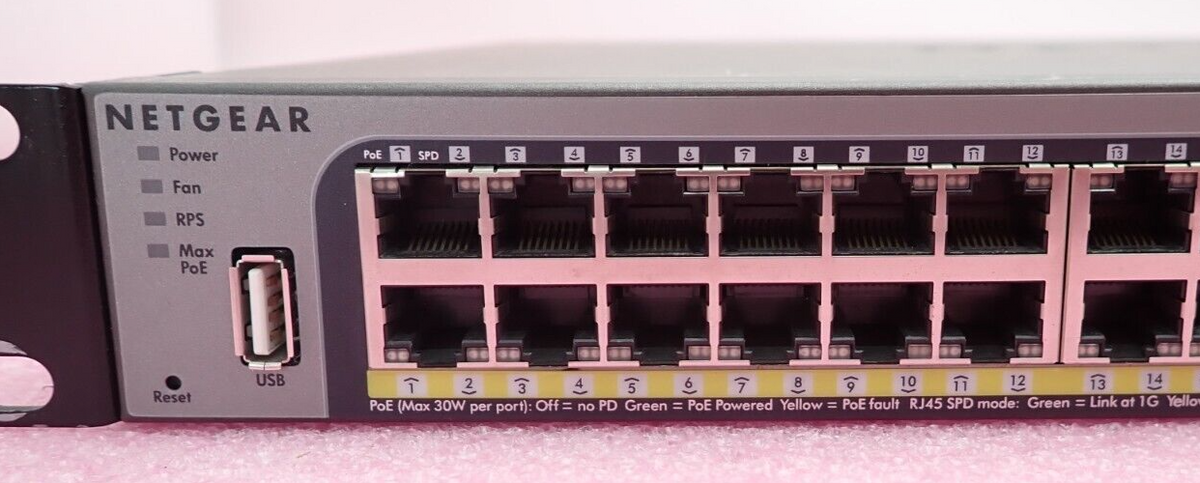 Netgear ProSafe M4100-50G-POE+ 48x 1GbE PoE+ +2x 1GbE +4x Shared SFP Port Switch