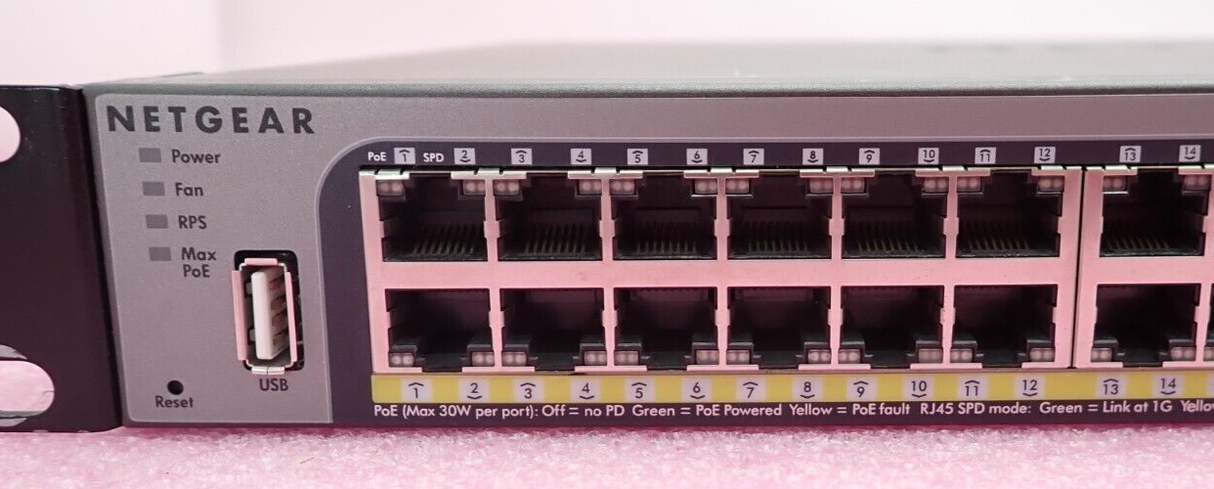 Netgear ProSafe M4100-50G-POE+ 48x 1GbE PoE+ +2x 1GbE +4x Shared SFP Port Switch