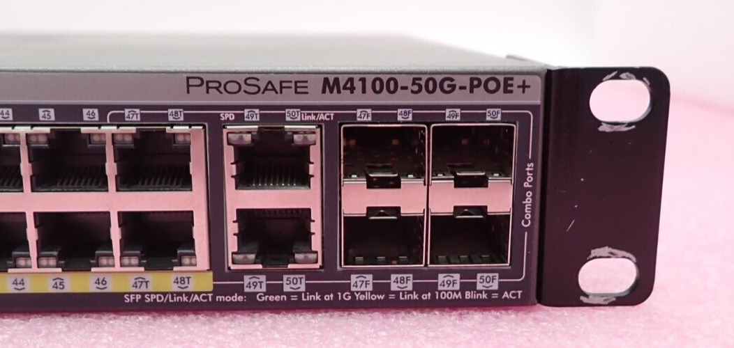 Netgear ProSafe M4100-50G-POE+ 48x 1GbE PoE+ +2x 1GbE +4x Shared SFP Port Switch