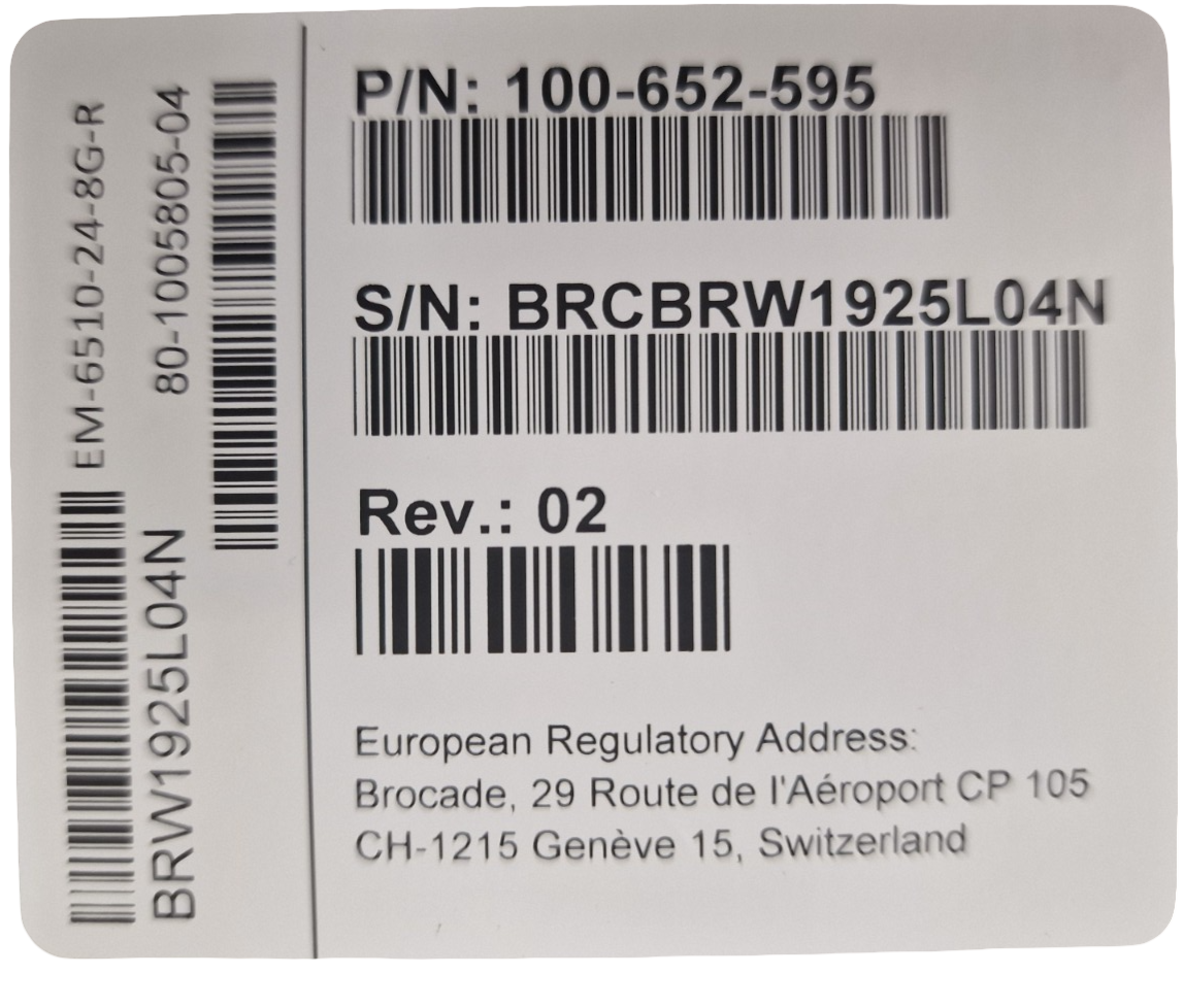 Brocade EMC 6510 48x 16Gb SFP+ 48-Active Switch B2F EM-6510-48-8G-R + 48 x SFP's