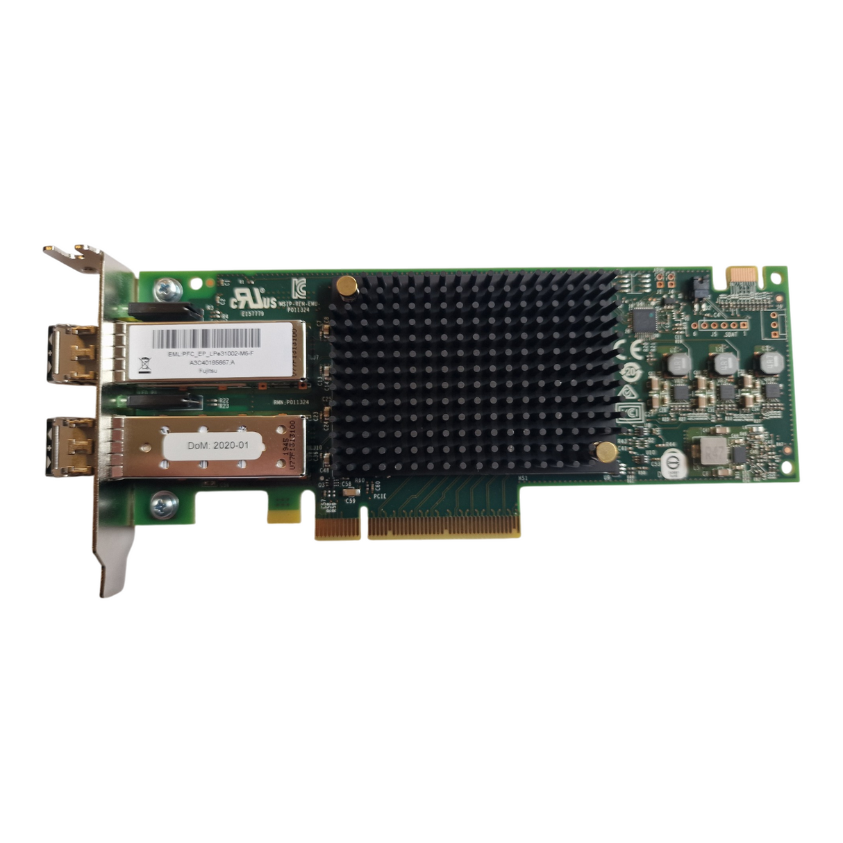 New Fujitsu LPe31002 2x 16Gb FC Host Bus Adapter HBA + 2x SFP S26361-F5596-L502