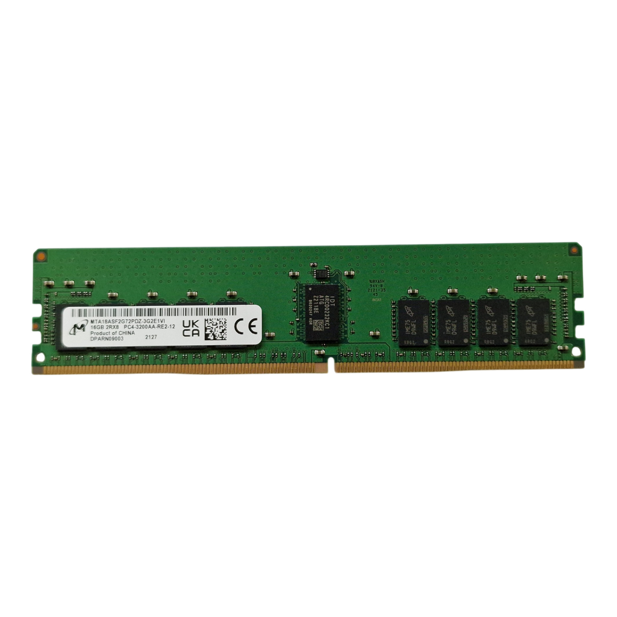 Micron 16GB 2Rx8 PC4-3200AA DDR4-25600 ECC RDIMM Memory MTA18ASF2G72PDZ-3G2