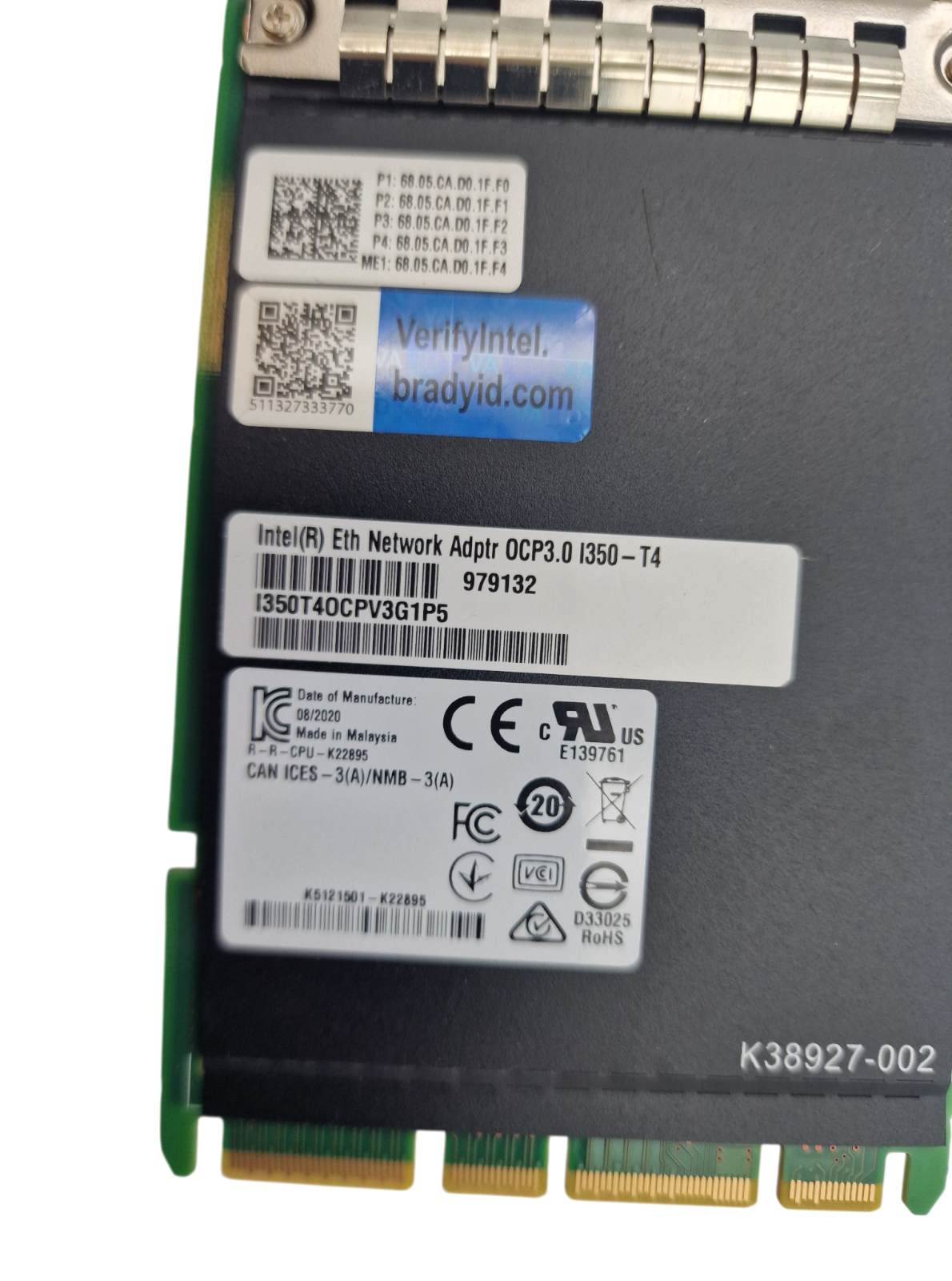 New Fujitsu I350-T4 0CP 3.0 Quad Port 1GbE RJ45 PCIe Adapter S26361-F4610-L304