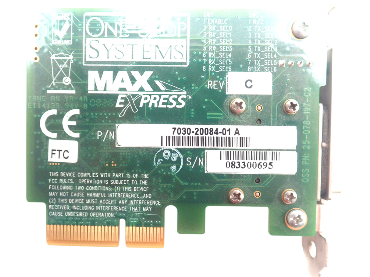 Avid One Stop Systems Nitrix DX PCIe x4 Host Interface Card 7030-20084-01