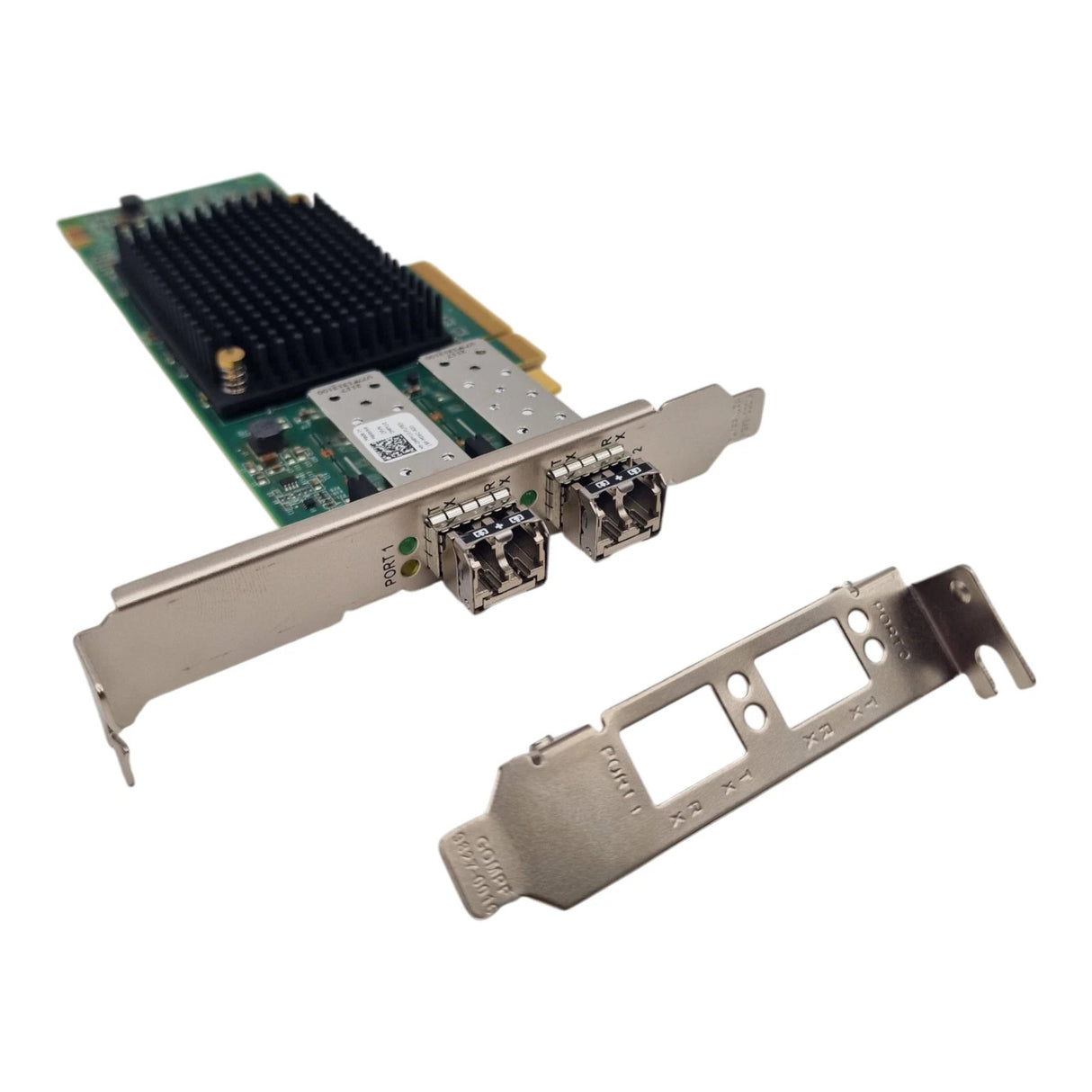 NEW Dell Emulex LPe35002 Dual Port 32Gb FC SFP+ HBA MPY10 +2x 32G SFP+ +Brackets
