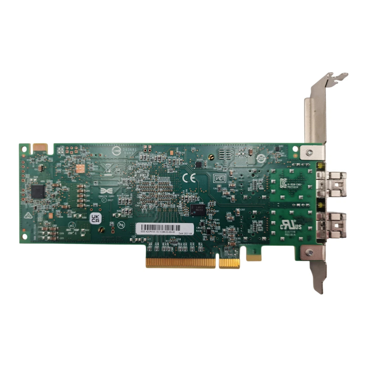 NEW Dell Emulex LPe35002 Dual Port 32Gb FC SFP+ HBA MPY10 +2x 32G SFP+ +Brackets