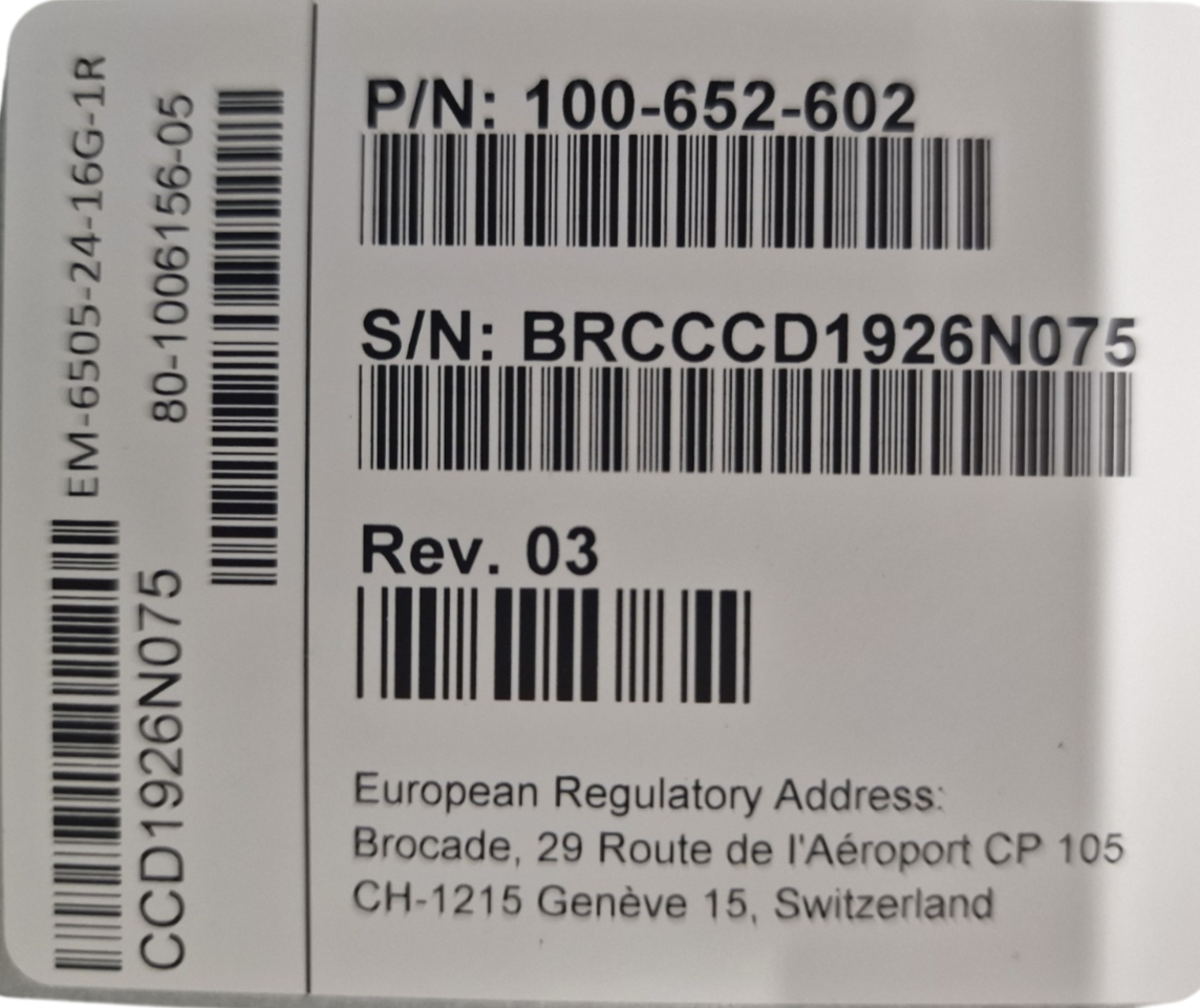 Brocade EMC 6505 DS-6505B 24x 16Gb SFP+ 24-Active Ports Fibre Channel SAN Switch