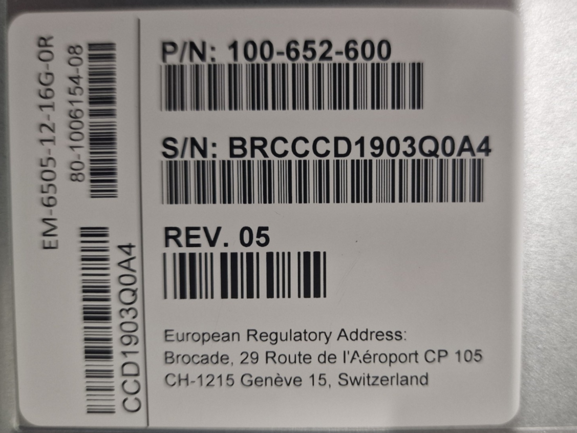 Brocade EMC 6505 DS-6505B 24x 16Gb SFP+ 12-Active Ports Fibre Channel SAN Switch