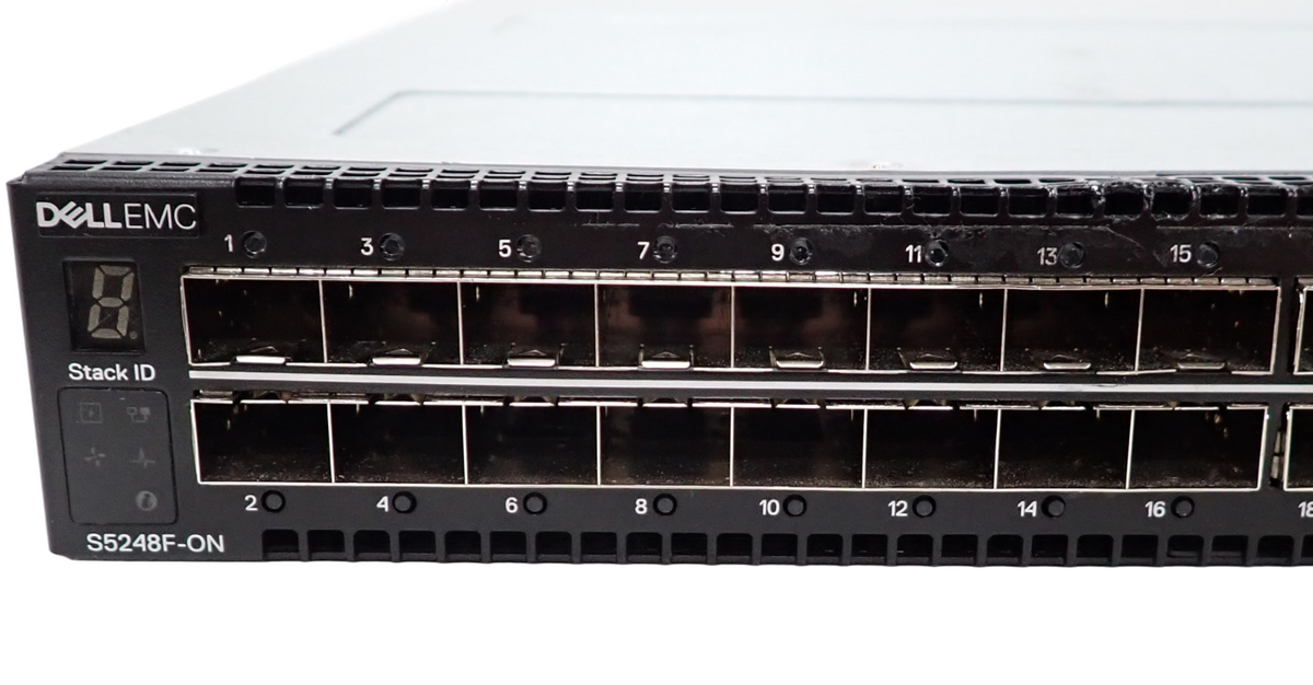 Dell PowerSwitch S5248F-ON RA 48x 25Gb 4x 100Gb 2x 200Gb Port L3 1U Switch OS10