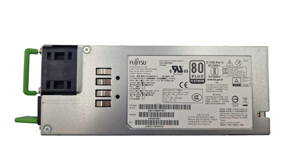 New Fujitsu Primergy 900W Platinum Modular PSU Power Supply S26113-F628-E10