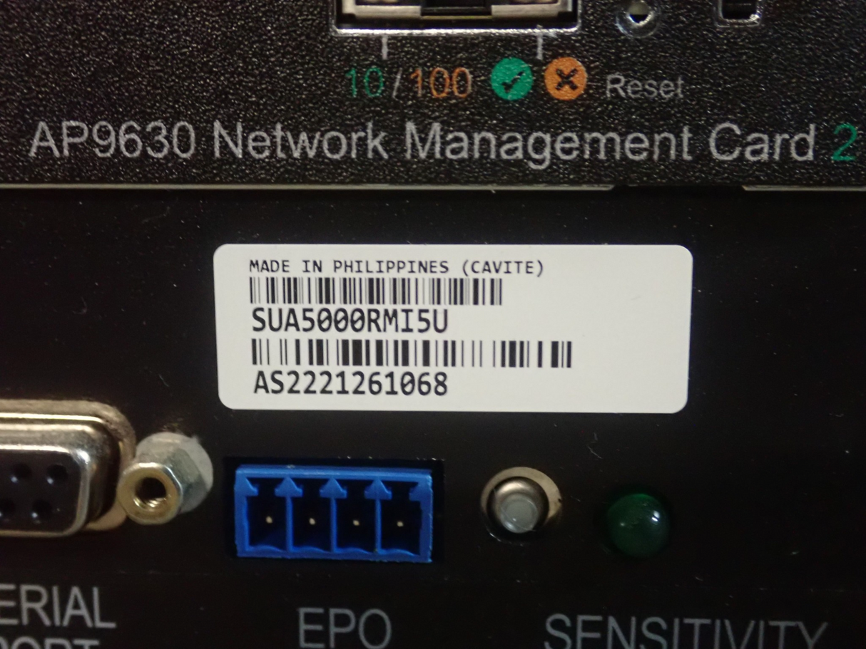 APC Smart-UPS 5000VA 5kVA 4500W 1PH SUA5000RMI5U 5U Rackmount UPS + AP9630 NMC2