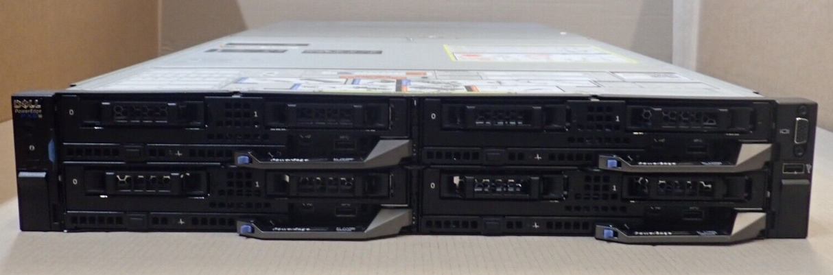 Dell PowerEdge FX2S Switched 4-Node Rack Chassis + 4x FC640 NVMe Blade Servers